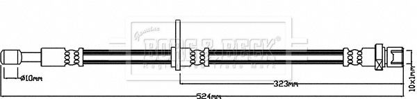 BORG & BECK Тормозной шланг BBH8205